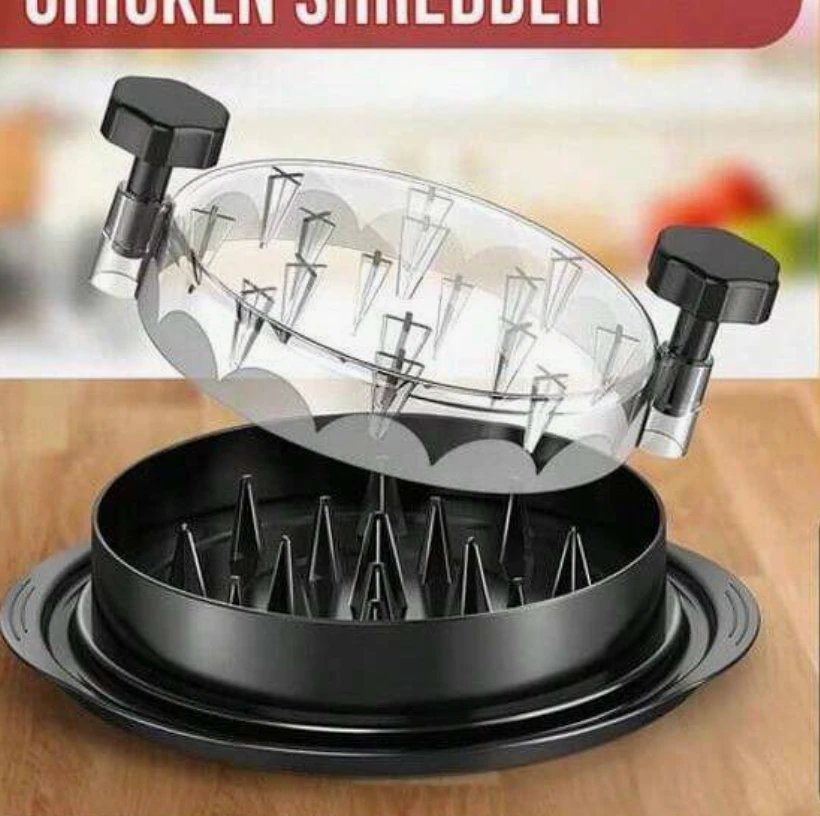 Desmenuzador de pollo con tapa transparente