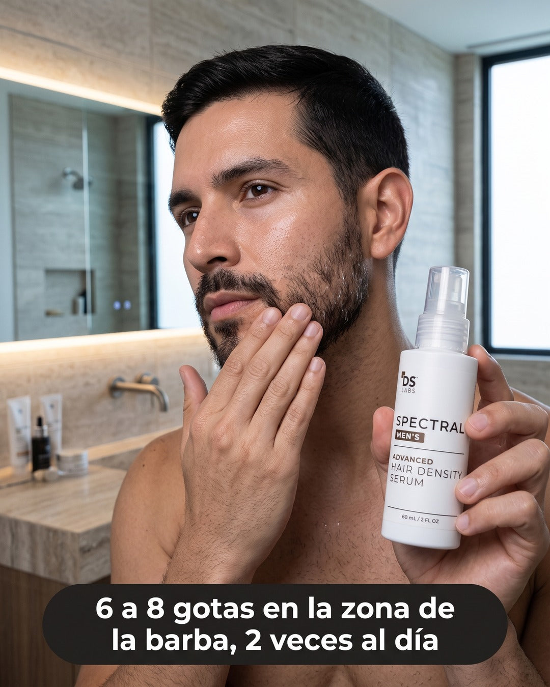 Aplicación en la zona de la barba