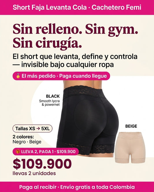 Short Faja Levanta Cola Cachetero Femi