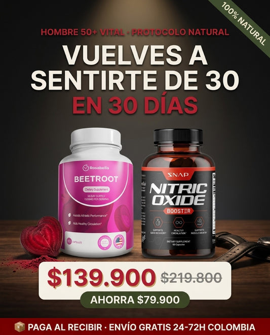 Hombre 50+ Vital · vuelves a sentirte de 30 en 30 días · $139.900