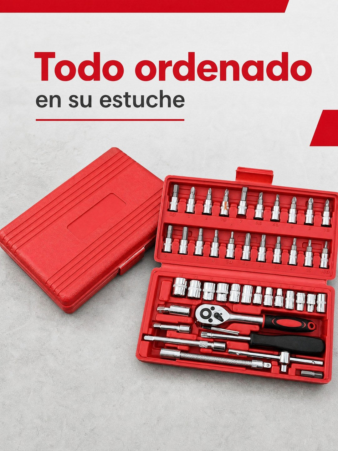 Todo ordenado en su estuche