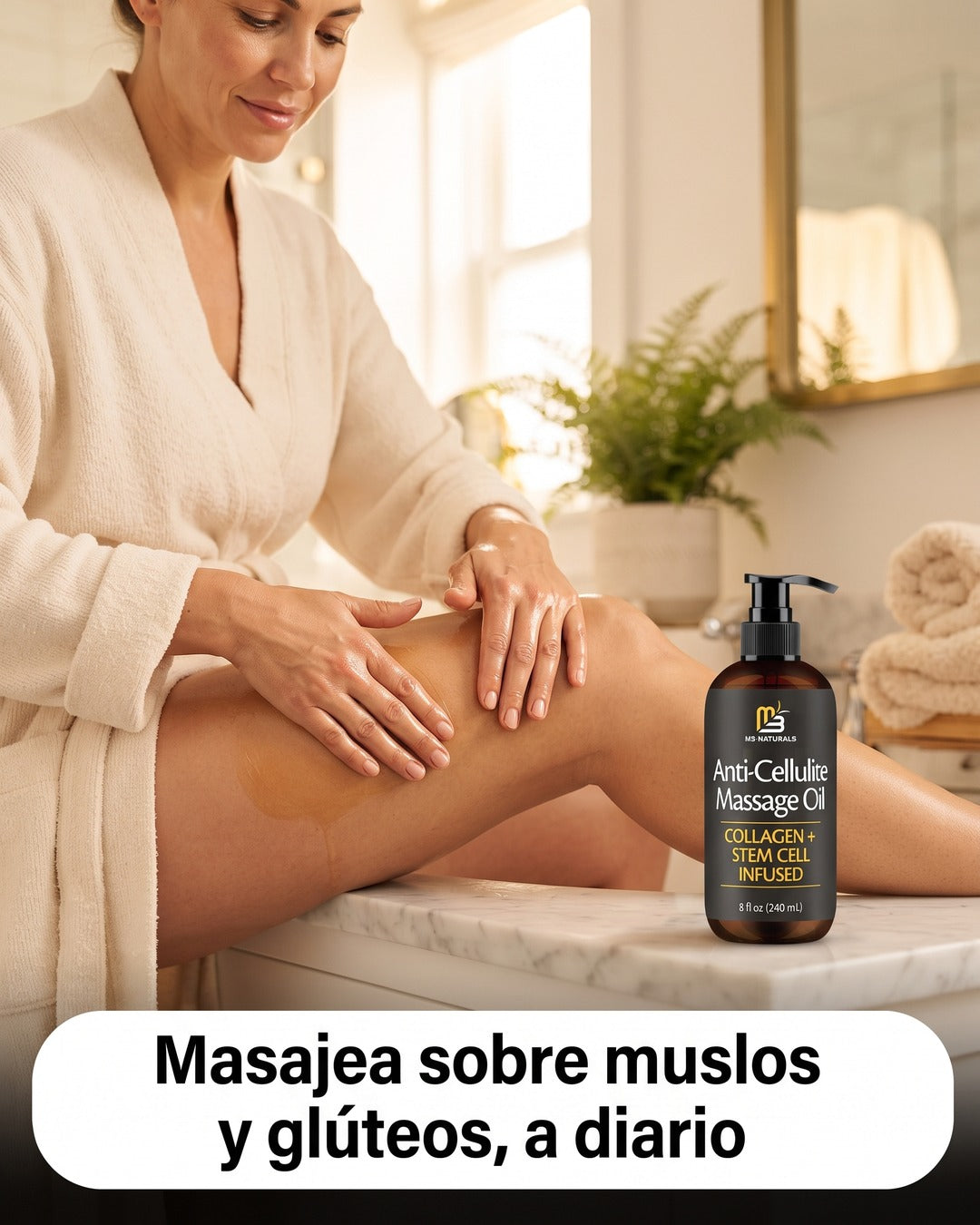 Masaje sobre muslos y glúteos