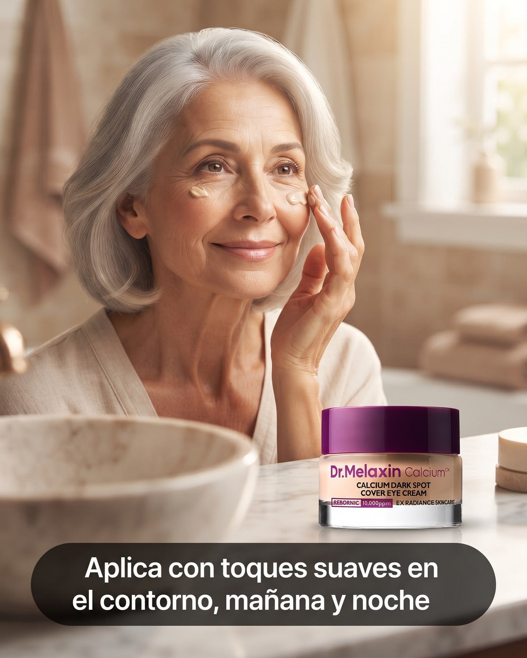 Aplicación con toques suaves en el contorno