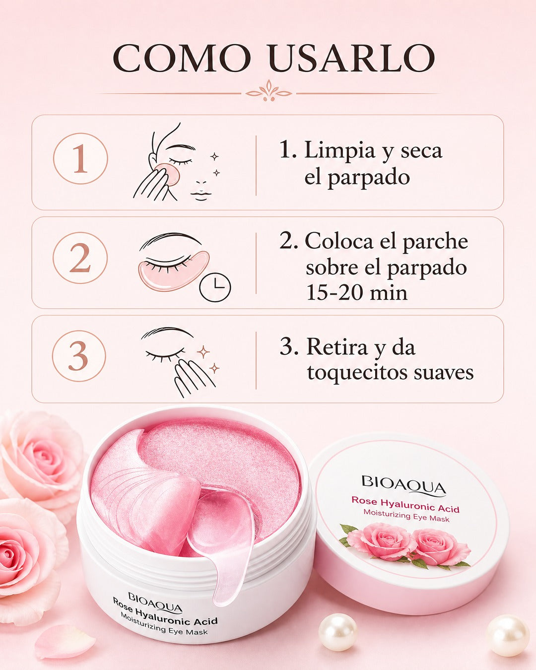 Cómo usarlo en 3 pasos sobre el párpado